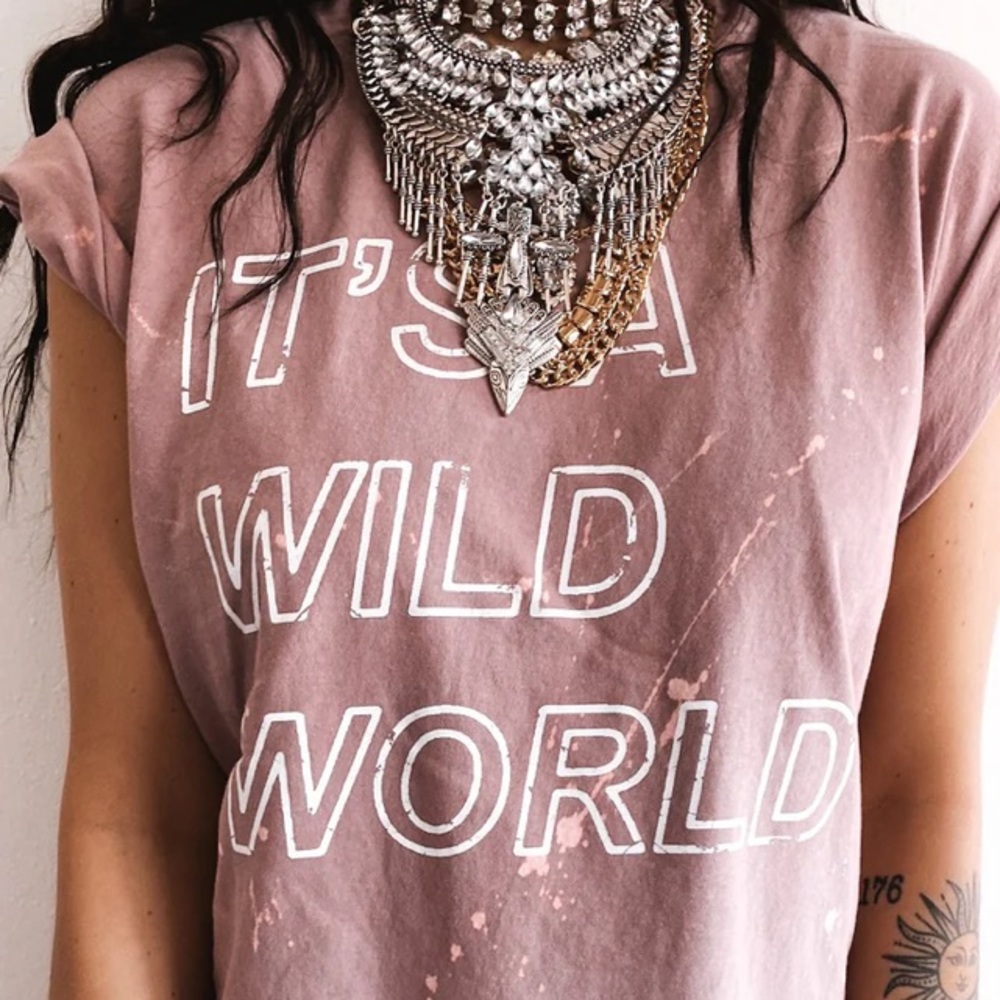 Pebby Forevee ‘ It’s a wild world’ tee